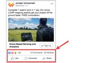 Facebook Social Proof Ad Example
